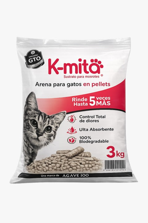 3kg de Arena Biodegradable K-mita (1 bolsa de 3kg)