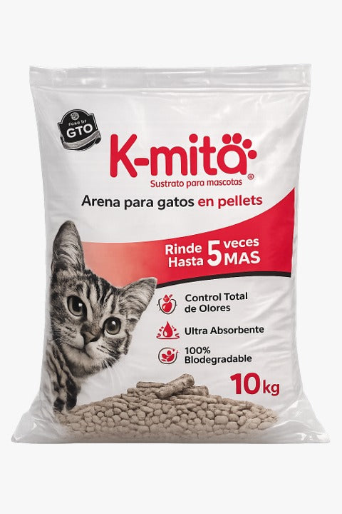 Arena para Gatos K-mita 10kg | Control Total de Olores | Ultra Absorbente