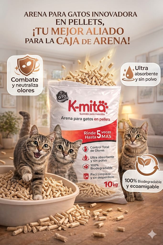 9kg de Arena Biodegradable K-mita (3 bolsas de 3kg)