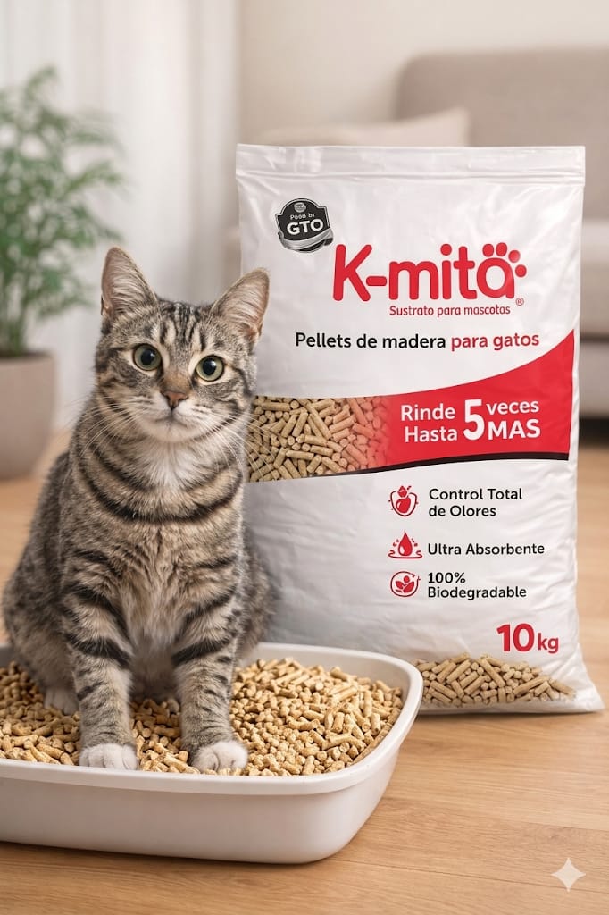 9kg de Arena Biodegradable K-mita (3 bolsas de 3kg)
