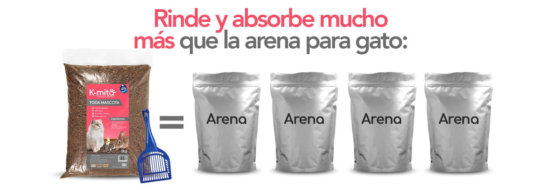 La arena biodegradable Kmita, es recomendada por veterinarios y clientes satisfechos.